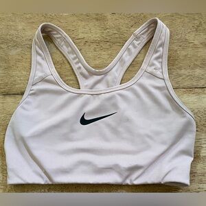 Nike Dri‎ Fit Swoosh Women’s Sz Small Blush Pink Non Padded Athletic Bra